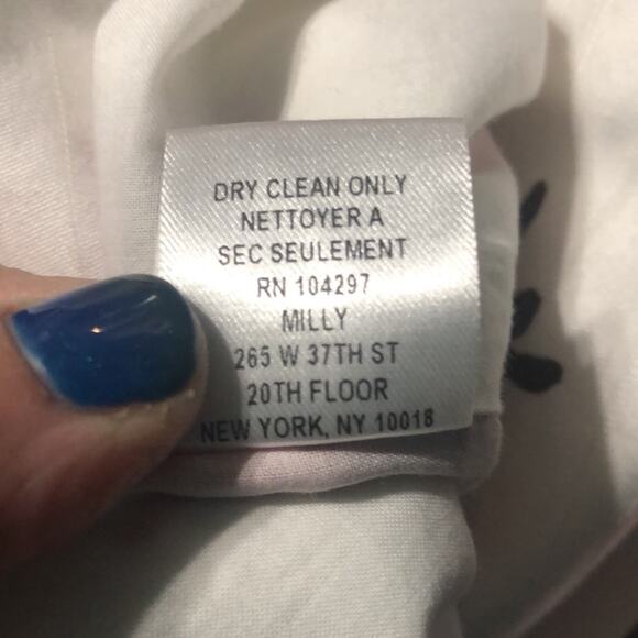 Milly White Floral Print Dress Women’s Size 0 - Picture 7 of 7